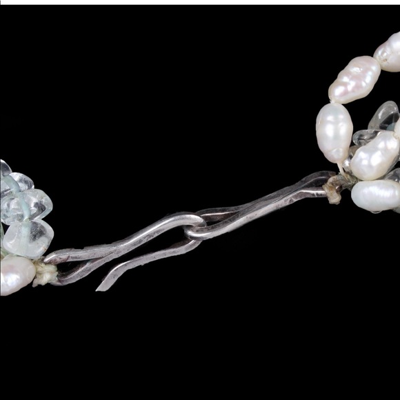 Vintage silver and pearl necklace - Picture 4 of 6